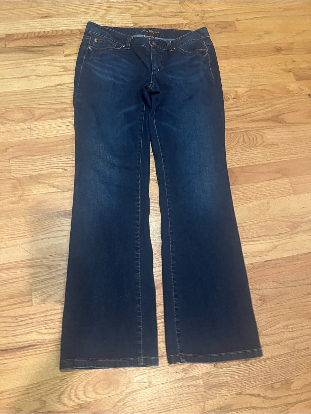 Ann Taylor Dark Indigo Flare Jeans